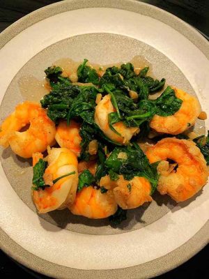 Shrimp and Spinach