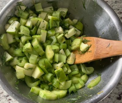 Celery, Cucumber, Green Apple and Dill Salad